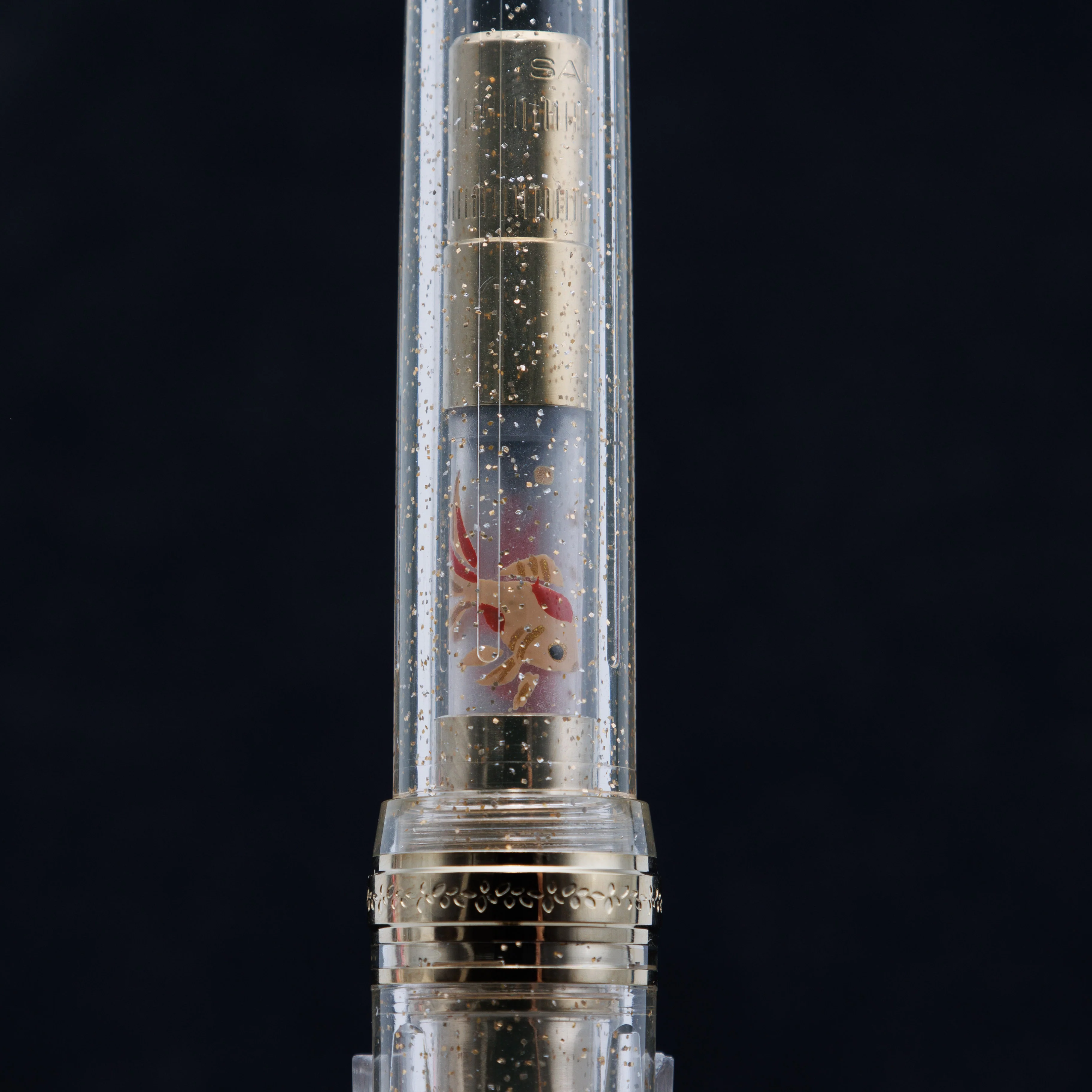 Goldfish, Wajima full Makie gold converter for Sailor pens - Image 4
