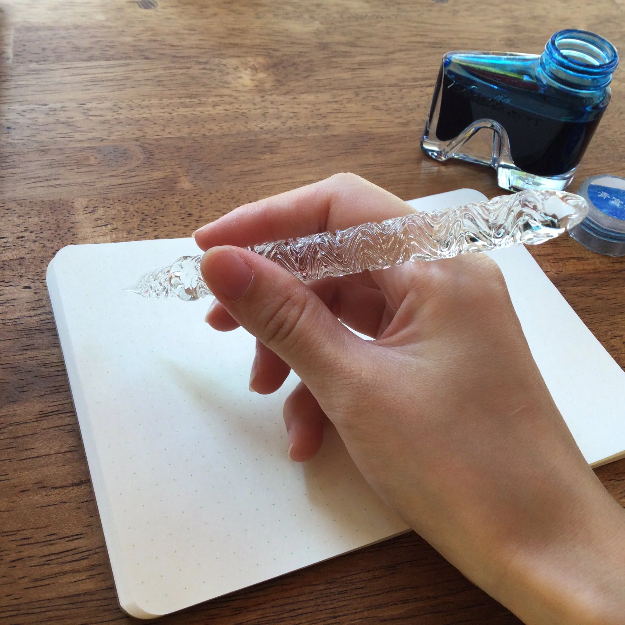 Clear Swell Glass Pen, BUNGUBUX x Synchronicity Glass Art - Image 6