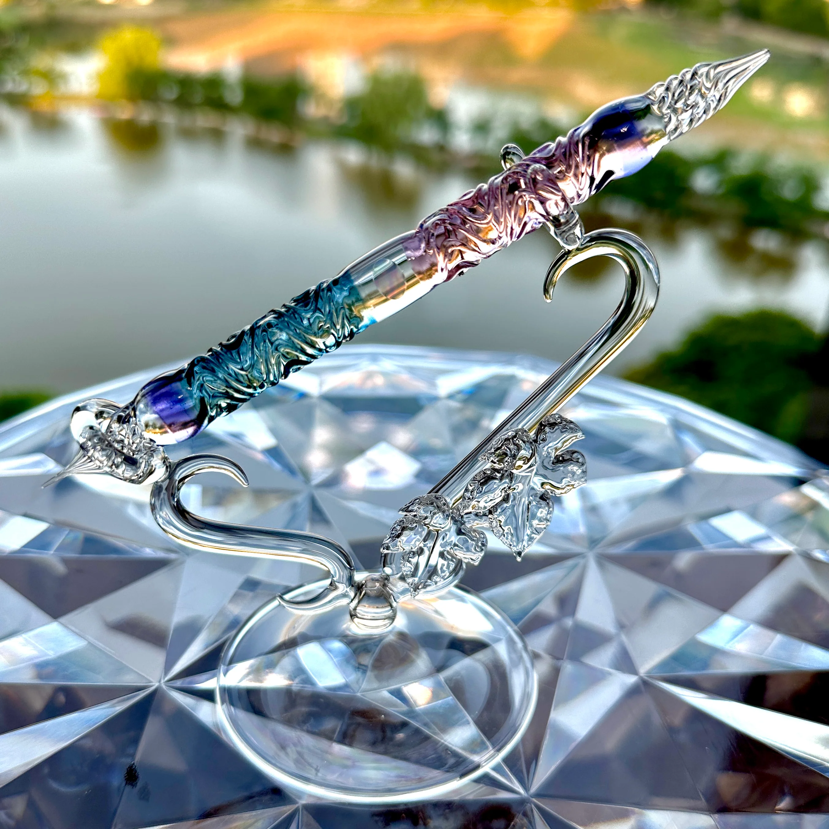 Hydrangea Double-sided Glass Pen, BUNGUBOX x Synchronicity Glass Art - Image 7
