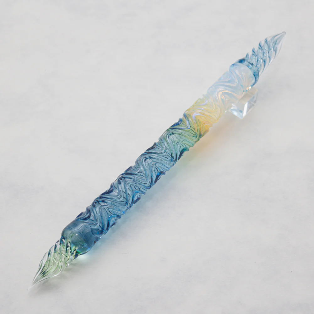 FUJIYAMA BLUE Swell Dual-sided Glass Pen, BUNGUBOX x Synchronicity Glass Art - Image 7
