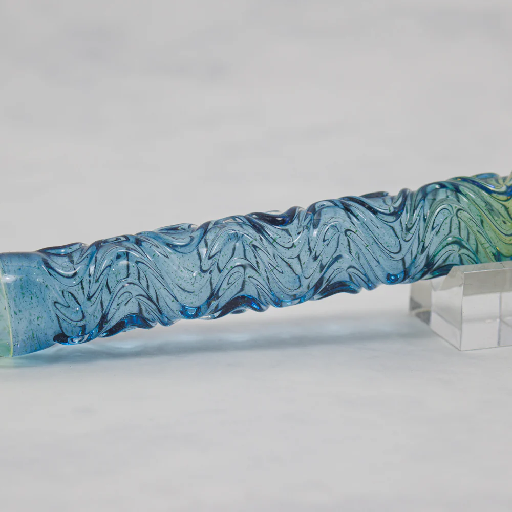 FUJIYAMA BLUE Swell Dual-sided Glass Pen, BUNGUBOX x Synchronicity Glass Art - Image 9