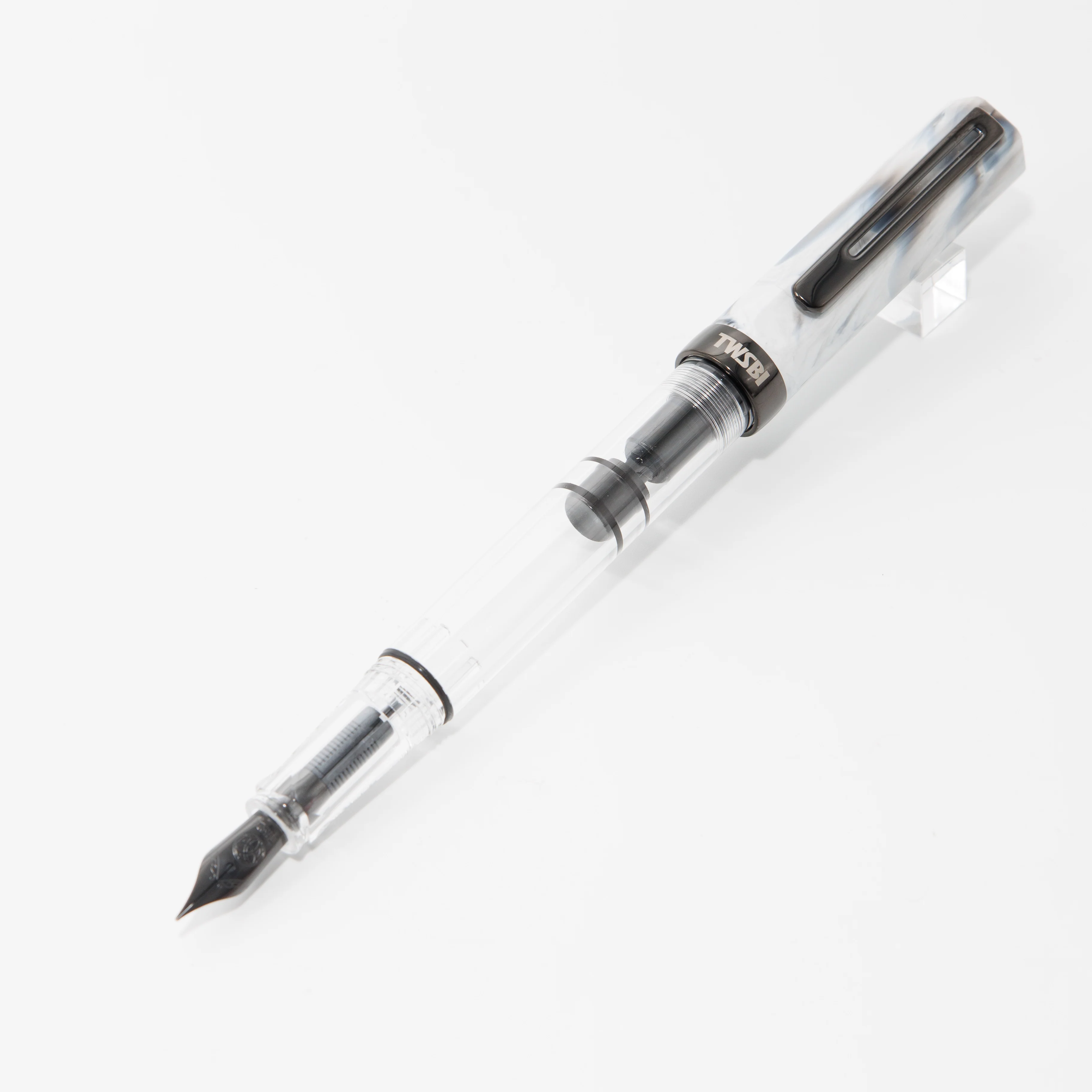 TWSBI ECO Carrara with Onyx Fountain Pen - Image 4